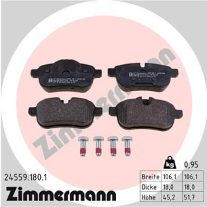 ZIMMERMANN 24559.180.1 Brzdové platničky Zadné pre