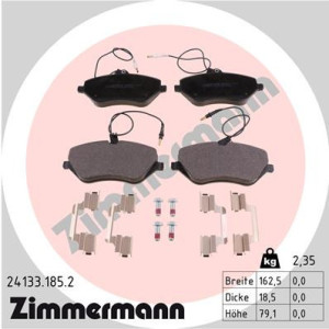 ZIMMERMANN 24133.185.2 Brzdové platničky Predné pre