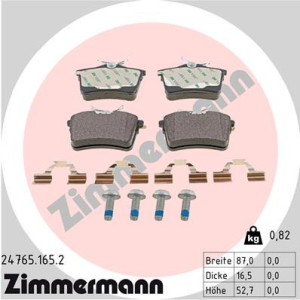 ZIMMERMANN 24765.165.2 Pastillas de freno Trasero para