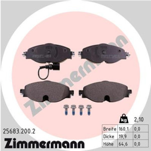 ZIMMERMANN 25683.200.2 Pastillas de freno Delantero para