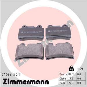 ZIMMERMANN 24097.170.1 Klocki hamulcowe Tył dla