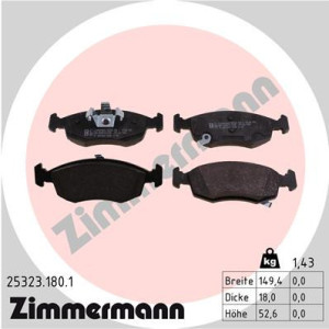ZIMMERMANN 25323.180.1 Klocki hamulcowe Przód dla