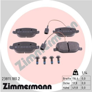 ZIMMERMANN 23811.180.2 Klocki hamulcowe