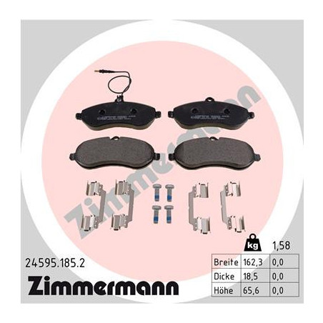 ZIMMERMANN 24595.185.2 Klocki hamulcowe Przód dla