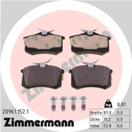 ZIMMERMANN 20961.152.1 Brake Pads