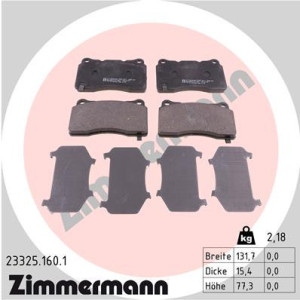 ZIMMERMANN 23325.160.1 Klocki hamulcowe Przód dla