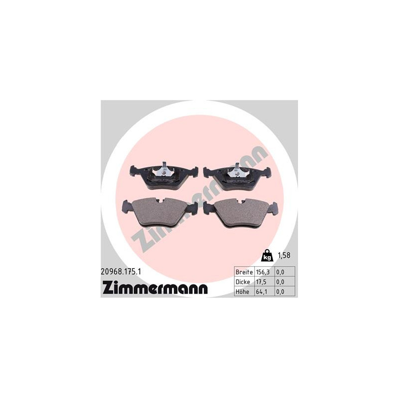 ZIMMERMANN 20968.175.1 Brake Pads