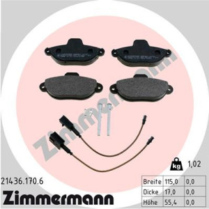 ZIMMERMANN 21436.170.6 Pastillas de freno Delantero para