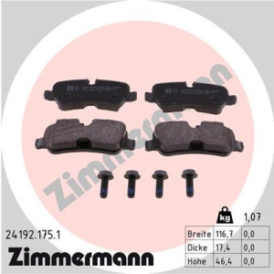 ZIMMERMANN 24192.175.1 Pastillas de freno Trasero para