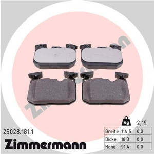 ZIMMERMANN 25028.181.1 Plaquettes de frein Avant pour