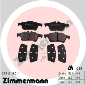 ZIMMERMANN 25212.160.1 Pastiglie freno