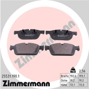 ZIMMERMANN 25531.190.1 Klocki hamulcowe Przód dla
