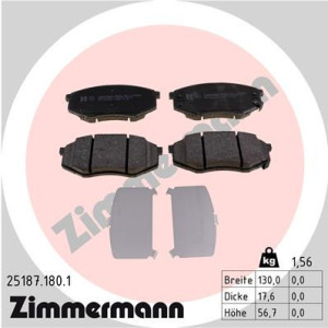 ZIMMERMANN 25187.180.1 Pastillas de freno Delantero para