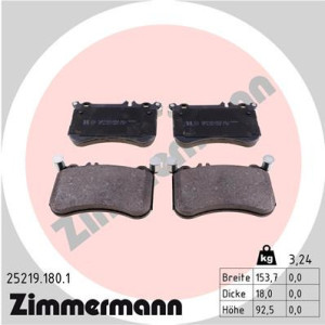ZIMMERMANN 25219.180.1 Pastillas de freno Delantero para