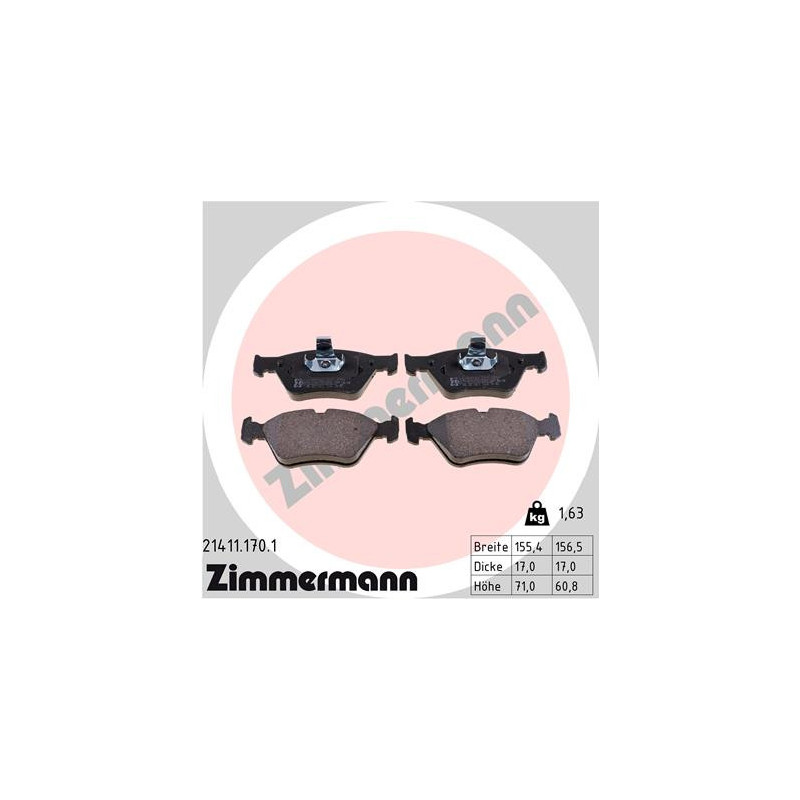 ZIMMERMANN 21411.170.1 Brake Pads