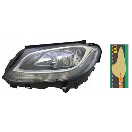 Faro Fanale Anteriore Sinistra Mercedes Classe C W205 S205 C205 (2014-2018) TYC 20-15012-06-2