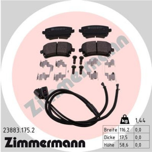 ZIMMERMANN 23883.175.2 Brzdové platničky Zadné pre