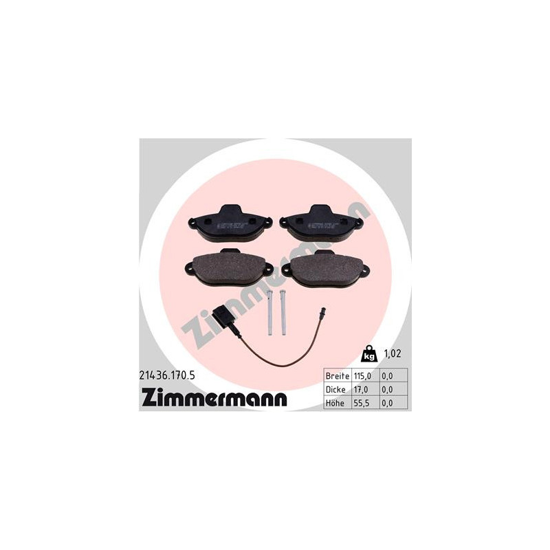 ZIMMERMANN 21436.170.5 Brake Pads