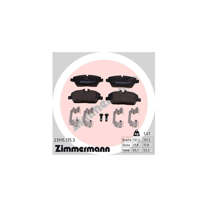 ZIMMERMANN 23915.175.3 Brake Pads Set
