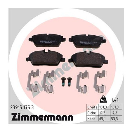 ZIMMERMANN 23915.175.3 Brzdové destičky
