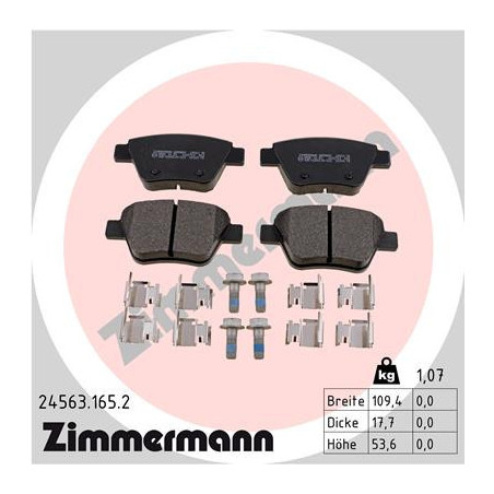 ZIMMERMANN 24563.165.2 Pastillas de freno