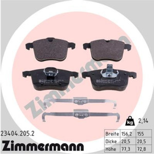 ZIMMERMANN 23404.205.2 Pastillas de freno Delantero para