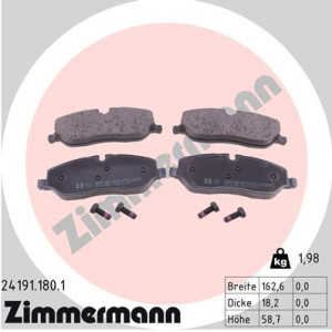 ZIMMERMANN 24191.180.1 Pastillas de freno Delantero para