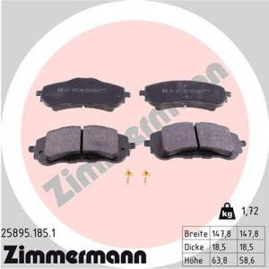 ZIMMERMANN 25895.185.1 Pastillas de freno Delantero para