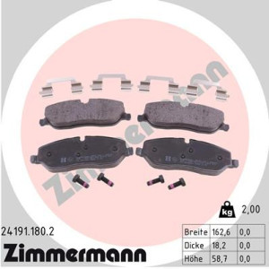 ZIMMERMANN 24191.180.2 Pastiglie freno Anteriore per