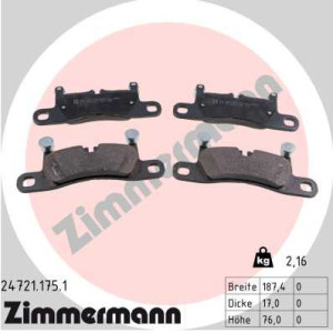 ZIMMERMANN 24721.175.1 Pastiglie freno Posteriore per
