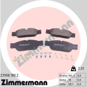 ZIMMERMANN 23908.180.2 Brzdové platničky Predné pre
