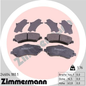 ZIMMERMANN 24604.180.1 Pastillas de freno Delantero para
