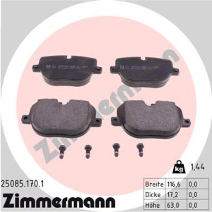 ZIMMERMANN 25085.170.1 Pastillas de freno Trasero para