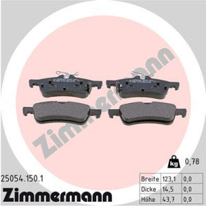 ZIMMERMANN 25054.150.1 Brzdové platničky Zadné pre