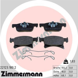 ZIMMERMANN 22123.180.2 Brzdové platničky