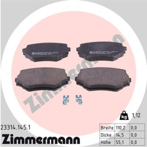 ZIMMERMANN 23314.145.1 Pastillas de freno
