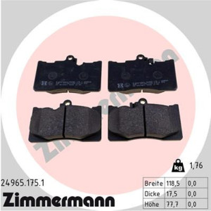 ZIMMERMANN 24965.175.1 Brzdové platničky Predné pre
