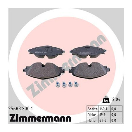 ZIMMERMANN 25683.200.1 Pastiglie freno