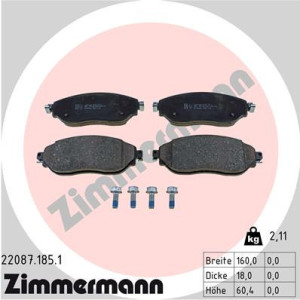 ZIMMERMANN 22087.185.1 Pastiglie freno Anteriore per