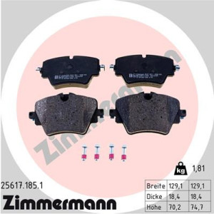 ZIMMERMANN 25617.185.1 Brake Pads Set Front for