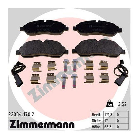 ZIMMERMANN 22034.170.2 Klocki hamulcowe