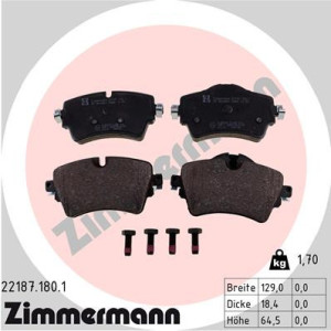ZIMMERMANN 22187.180.1 Klocki hamulcowe Przód dla