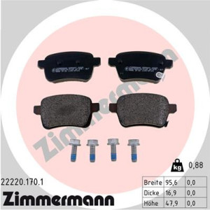 ZIMMERMANN 22220.170.1 Plaquettes de frein Arrière pour