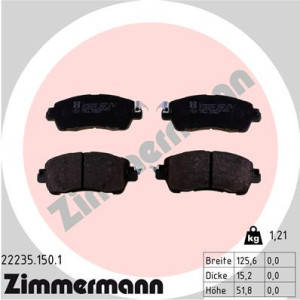ZIMMERMANN 22235.150.1 Klocki hamulcowe Przód dla