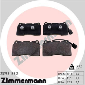 ZIMMERMANN 23756.155.2 Pastiglie freno Anteriore per