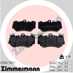 ZIMMERMANN 23961.170.1 Klocki hamulcowe Przód dla