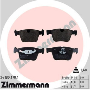 ZIMMERMANN 24180.170.1 Bremsbeläge Hinten für