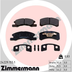 ZIMMERMANN 24229.155.1 Klocki hamulcowe Przód dla