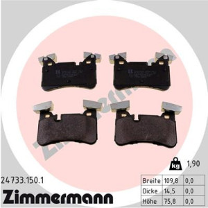 ZIMMERMANN 24733.150.1 Pastillas de freno Trasero para