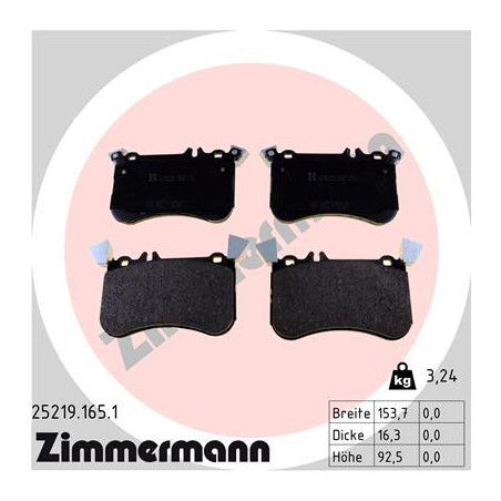 ZIMMERMANN 25219.165.1 Pastiglie freno